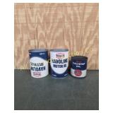 VINTAGE TEXACO & GULF OIL CANS SET OF 3