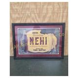 VINTAGE FRAMED NEHI SODA  ADVERTISING SIGN