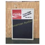 VINTAGE COCA-COLA PAINTED METAL MENU SIGN