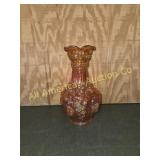 VINTAGE IMPERIAL GLASS LOGANBERRY CARNIVAL VASE