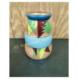 VINTAGE GEOMETRIC GOLD CASTLE VASE