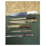 VINTAGE SET OF 6 KITCHEN KNIVES