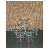 VINTAGE VICTORIAN RUFFLED WATER PITCHER SET