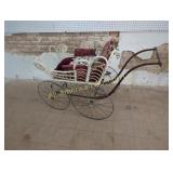 ANTIQUE WHICKER BABY STROLLER