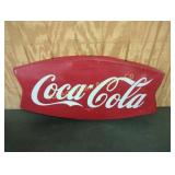 VINTAGE COCA-COLA FISHTAIL METAL SIGN