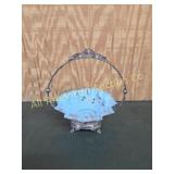 ANTIQUE HAND PAINTED VICTORIAN ERA BRIDES BASKET