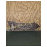 VINTAGE EMBOSSED DR. PEPPER METAL ARROW SIGN