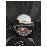 VINTAGE HARLEY DAVIDSON PEARL WHITE HELMET