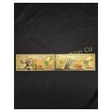 TOM & JERRY COLLECTABLE BANK NOTE SET OF 2