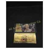 COLLECTABLE 24 KARAT GOLD FOIL BANK NOTES