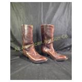 LUCCHESE BROWN LEATHER BOOT