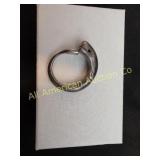 VTG STERLING WHALE BYPASS WRAP RING SZ 4