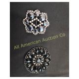 2 VINTAGE DESIGNER BROOCHES- CELEBRITY NY & GERRYS
