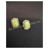 JF NATIVE AMERICAN  CARICO LAKE TURQUOISE EARRINGS
