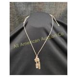SUNSTONE IMPORTS "SU" GOLD PLATED HAMMER NECKLACE
