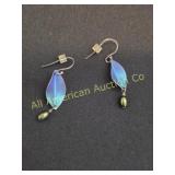VTG HOLLY YASHI NIOBIUM IRIDESCENT LEAF EARRINGS