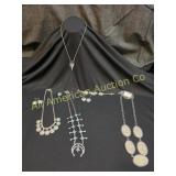 8 -PCS WESTERN BOHO JEWELRY LOT WITH NICE PIECES