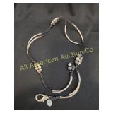 LIZZY JAMES CONVERTIBLE LEATHER WRAP BRACELET