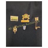 ASSORTED VTG MERIT PINS & CHARMS