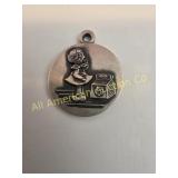 VTG 1970 STERLING GIRL SCOUT COOKIE SALE CHARM