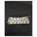 VTG BRIGHTON "PRIMROSE" SILV & TURQ STRETCH BRCLT