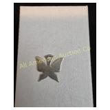 RARE 1975 JAMES AVERY STERL  PLAIN BUTTERFLY CHARM