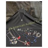 ESTATE JEWELRY LOT SILVER TONE MIXED LOT