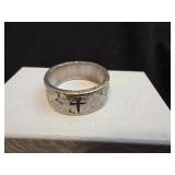JAMES AVERY STERLING MARK OF THE CROSS RING 12 1/2