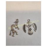VTG NATIVE AMERICAN KOKOPELLI & THUNDERBIRD CHARMS