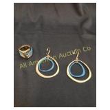 2PC RLM SOHO GLD TONE & WRAPPED TURQ CORD SET