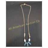 HESPERA GOLD TONE AURA QUARTZ SPIKE NECKLACE