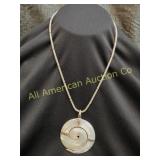 ARTISAN CARVED MOTHER OF PEARL ).925) W/ 925 CHAIN