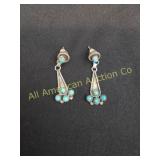 VTG SOUTHWESTERN TURQ DANGLE EARRINGS