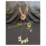 ECLECTIC 5 PC COLLECTION OF HIGH FASHION JEWELRY