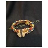 SOUTHWESTERN STERLING MULTI-GEMSTONE BEAR BRECELET