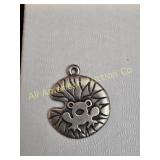 RARE VTG 1978 JAMES AVERY FROG ON LILY PAD CHARM