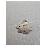 VTG RETIRED JAMES AVERY STERLING FLAT RABBIT CHARM