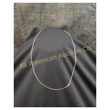 VTG STERLING FINE BOX CHAIN NECKLACE (FAB ITALY)