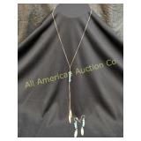 SUMMER ELLIS 14/20 GOLD TURQ NUGGET Y NECKLACE &