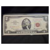 PAIR OF 1963 $2 RED SEAL NOTES CRISP INCIRCULATED