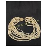 VTG CAROL LEE FAUX PEARL WATERFALL BIB CHOCKER