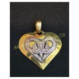 VTG JEEP COLLINS DESCENDING DOVE HEART PENDANT