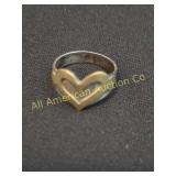 VTG JEEP COLLINS OPEN SINGLE SWEPT HEART RING