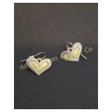VTG JEEP COLLINS OPENWORK HEART DANGLE EARRINGS