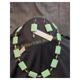 GREEN TURQUOISE & CZECH GLASS STATEMENT SET