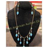 VTG STYLE TURQUOISE AND AMETHYST FRINGE SET