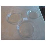 3 Glass Pie Plates