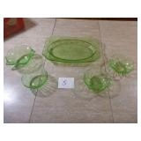 Green Depression Glassware