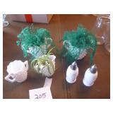 Milkglass Hobnail Cream & Sugars, Salt & Pepper
