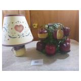 Jar Lamp & Apple Holder Centerpiece